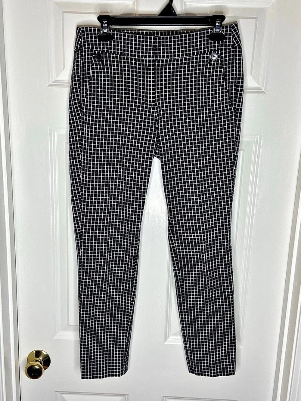 LOFT Marisa Checkered Straight Leg Pants Size 2